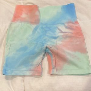 Cotton candy biker shorts